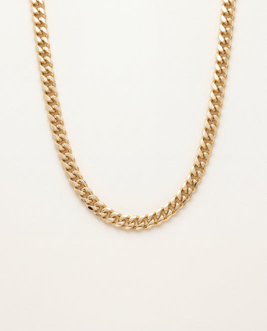 18KT Gold Filled Necklaces, Gold Filled Curb Necklace | 6mm Chain | Bold 20 Inch Look by HAUS OF MONOGRAM
