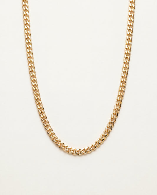 18KT Gold Filled Necklaces, Gold Filled Curb Chain Necklace | 3.5mm Width | 18–24" by HAUS OF MONOGRAM
