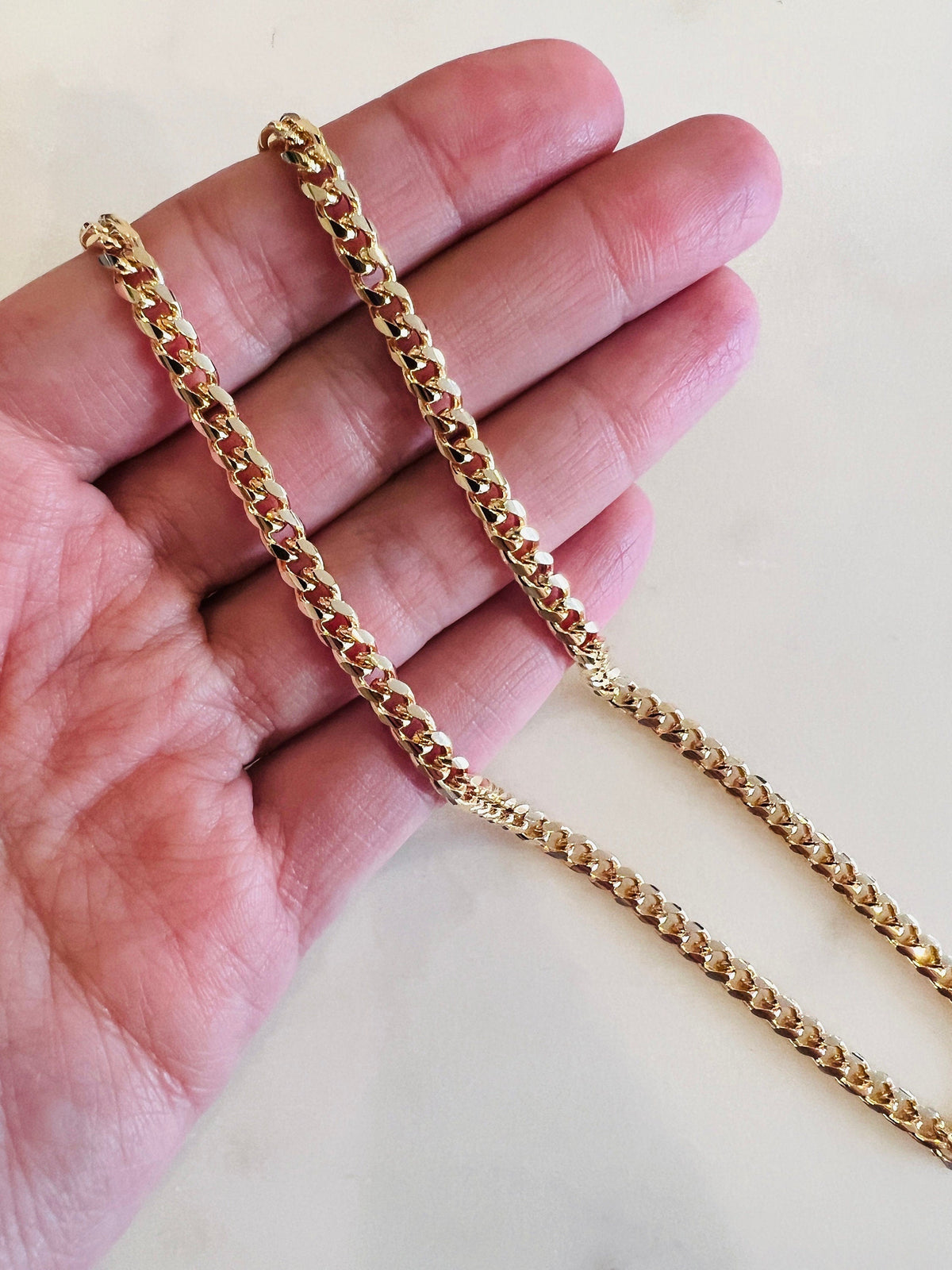 18KT Gold Filled Necklaces, Gold Filled Curb Chain Necklace | 3.5mm Width | 18–24" by HAUS OF MONOGRAM
