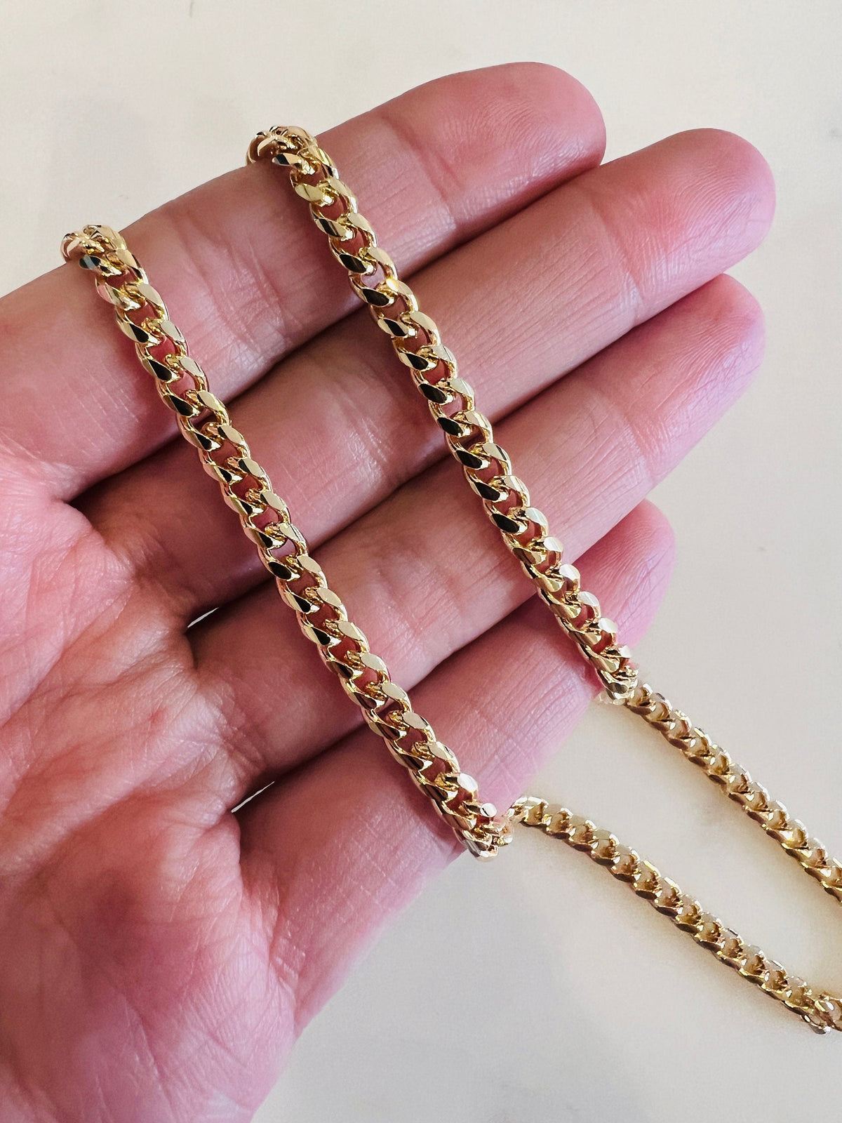 18KT Gold Filled Necklaces, Gold Filled Curb Chain Necklace | 3.5mm Width | 18–24" by HAUS OF MONOGRAM