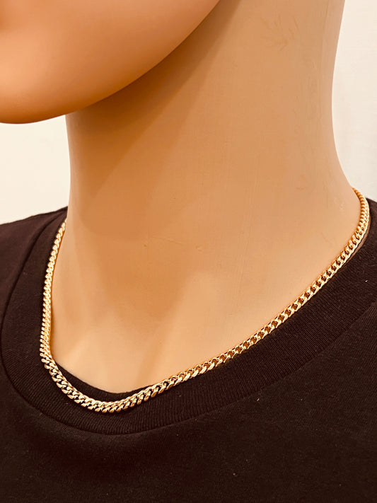 18KT Gold Filled Necklaces, Gold Filled Curb Chain Necklace | 3.5mm Width | 18–24" by HAUS OF MONOGRAM