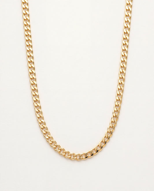 18KT Gold Filled Necklaces, Gold Filled Curb Chain Necklace | 4mm Width | 14–24" by HAUS OF MONOGRAM