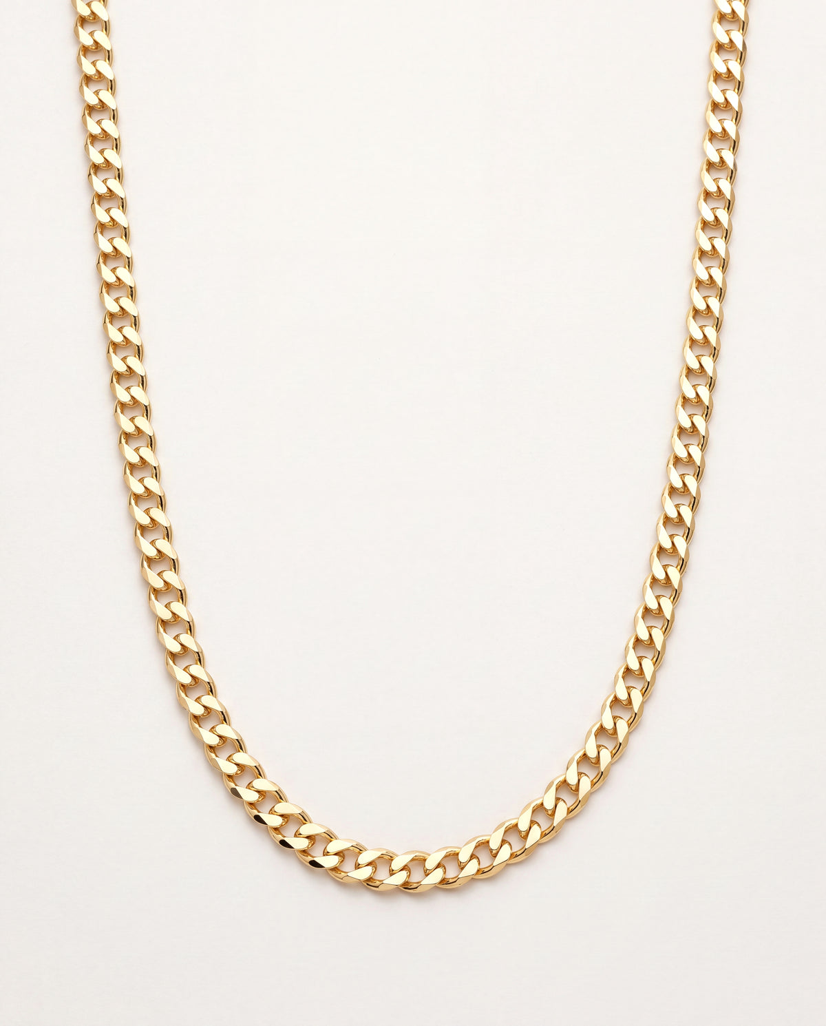 18KT Gold Filled Men's Chains, Gold Filled Curb Chain Necklace | 4mm Width | 16–24" by HAUS OF MONOGRAM
