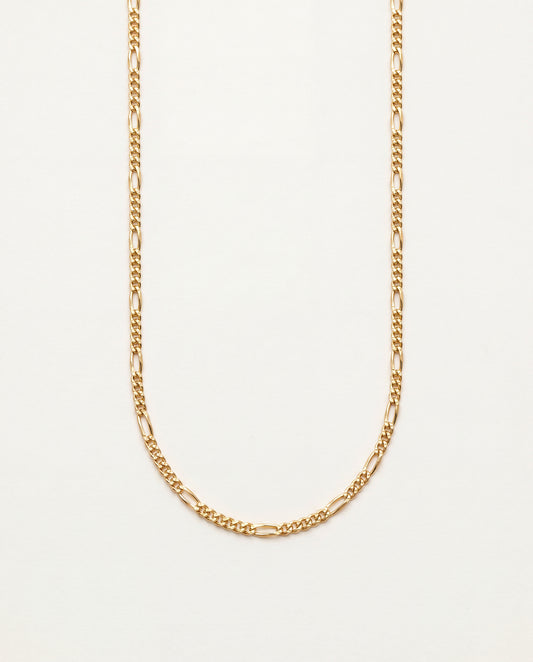 18KT Gold Filled Necklaces, Gold Filled Curb Necklace | 0.8mm Dapped | 16–18 Inch by HAUS OF MONOGRAM
