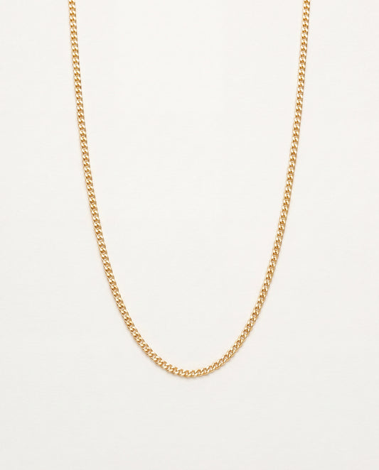 18KT Gold Filled Necklaces, Gold Filled Curb Necklace | 1.5mm Delicate Everyday Chain by HAUS OF MONOGRAM