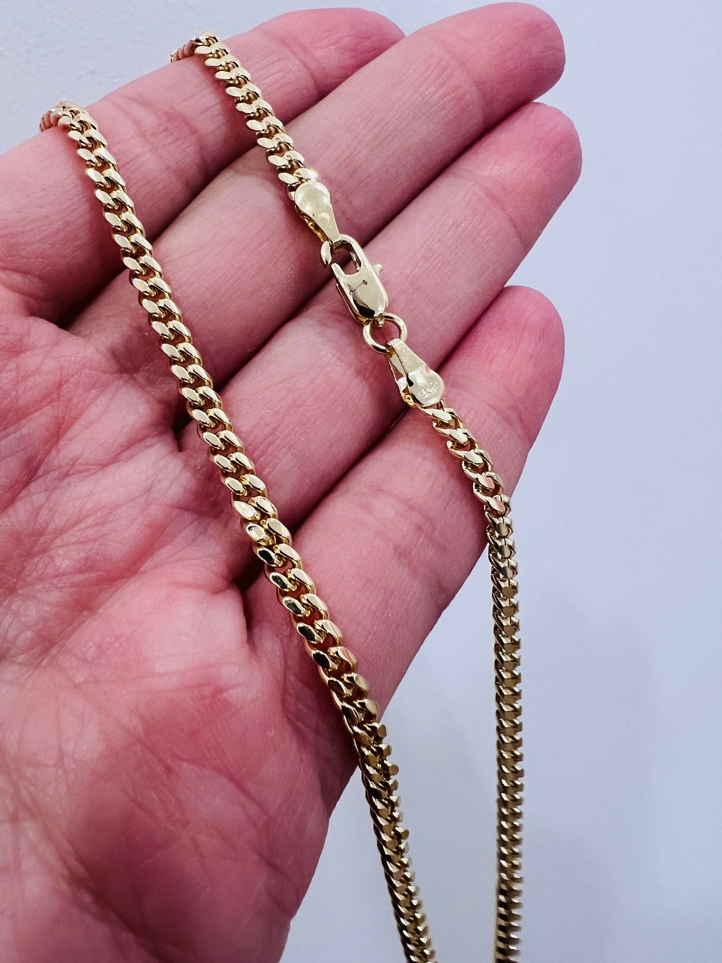 18KT Gold Filled Necklaces, Gold Filled Curb Necklace | 2.8mm Chain | 18 Inch Only by HAUS OF MONOGRAM