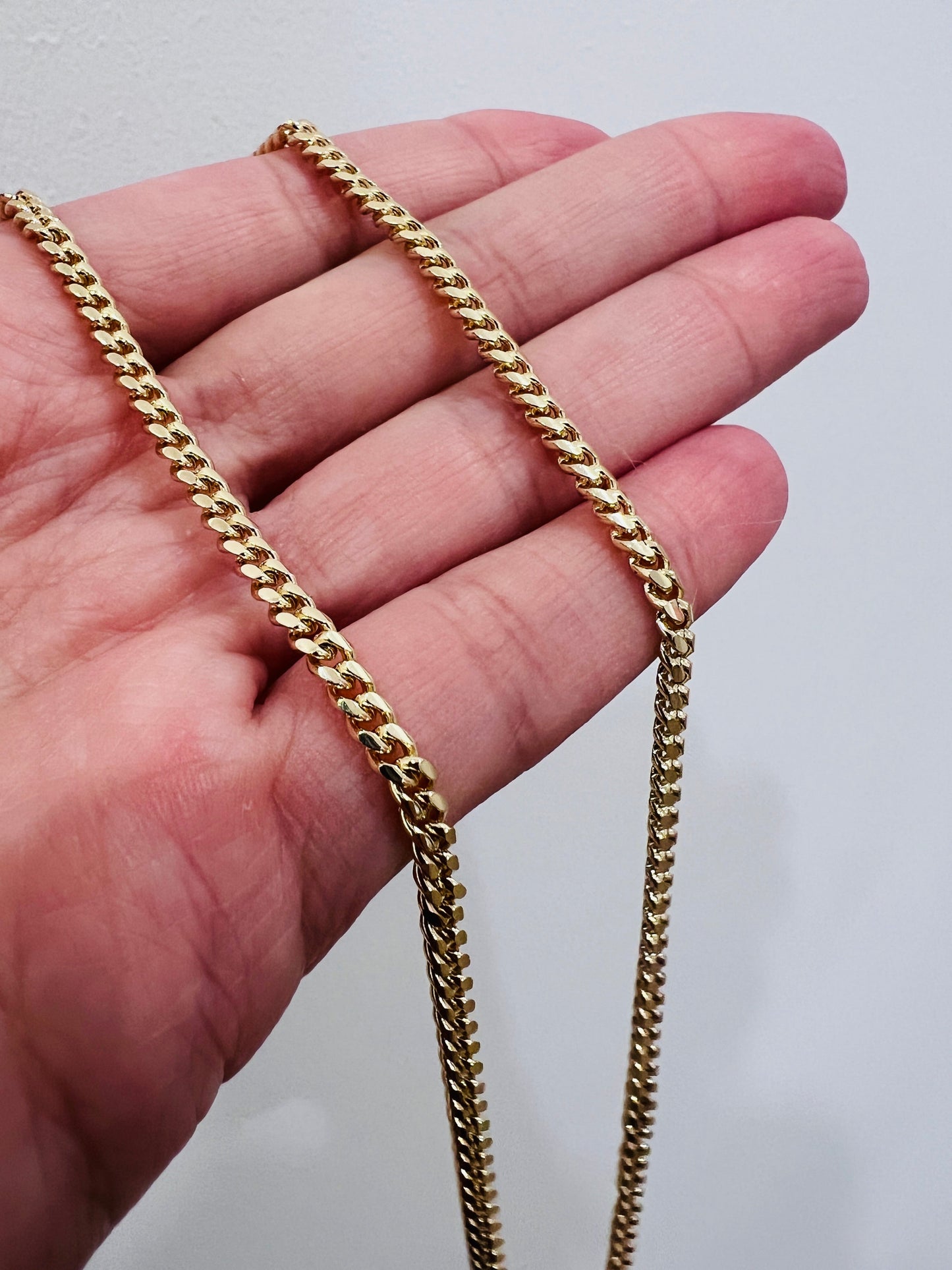 18KT Gold Filled Necklaces, Gold Filled Curb Necklace | 2.8mm Chain | 18 Inch Only by HAUS OF MONOGRAM