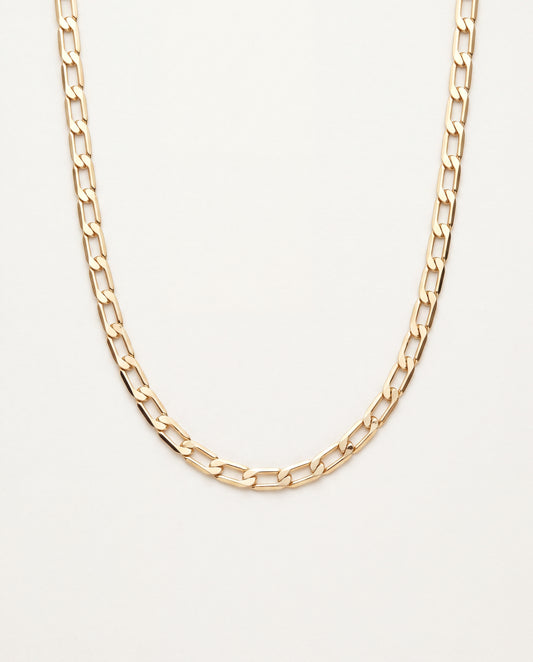18KT Gold Filled Necklaces, Gold Filled Curb Necklace | 3mm Chain | 16–18 Inch by HAUS OF MONOGRAM