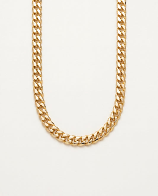 18KT Gold Filled Necklaces, Gold Filled Curb Necklace | 6mm Chain | Bold 20 Inch Look by HAUS OF MONOGRAM