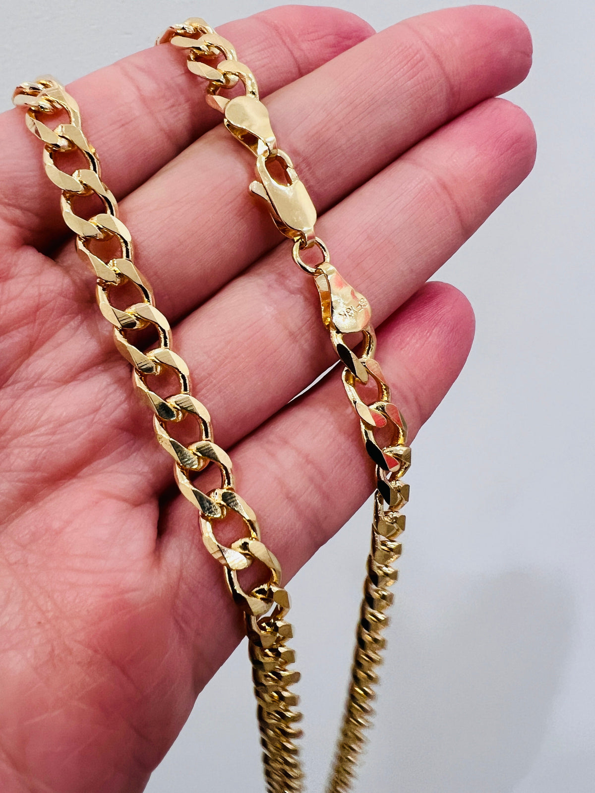 18KT Gold Filled Necklaces, Gold Filled Curb Necklace | 6mm Chain for Bold Style by HAUS OF MONOGRAM