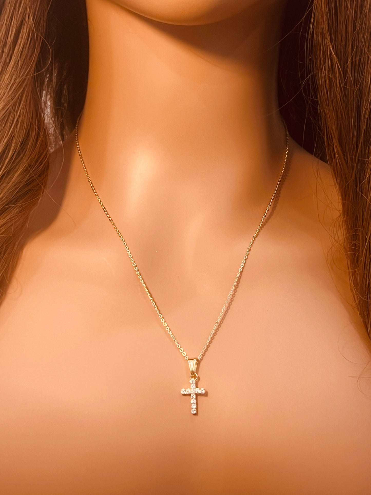 Gold Filled CZ Cross Necklace | Timeless Faith & Sparkle by HAUS OF MONOGRAM