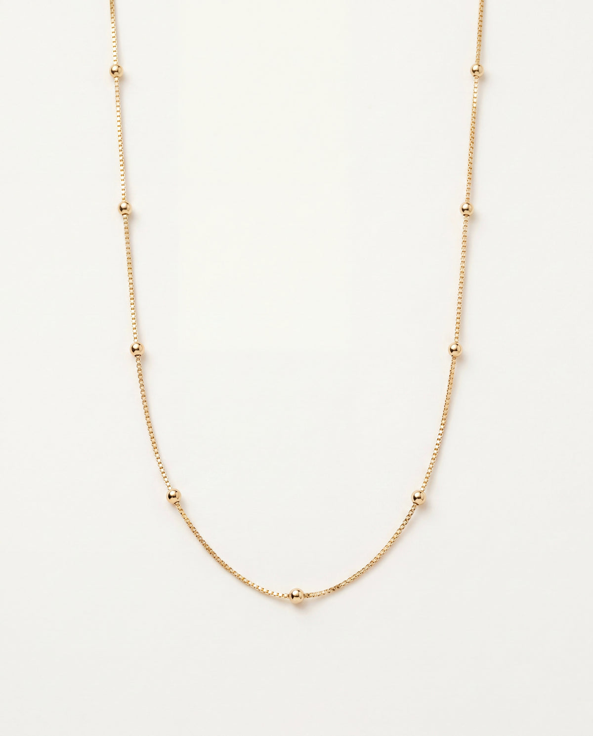 18KT Gold Filled Necklaces, Gold Filled Dainty Box & Ball Necklace by HAUS OF MONOGRAM