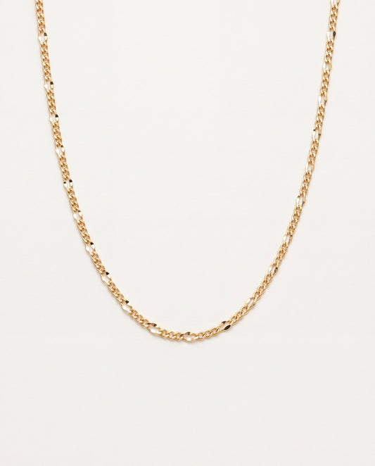 18KT Gold Filled Necklaces, Gold Filled Dapped Curb Necklace | 1mm Chain | 16–20 Inch by HAUS OF MONOGRAM
