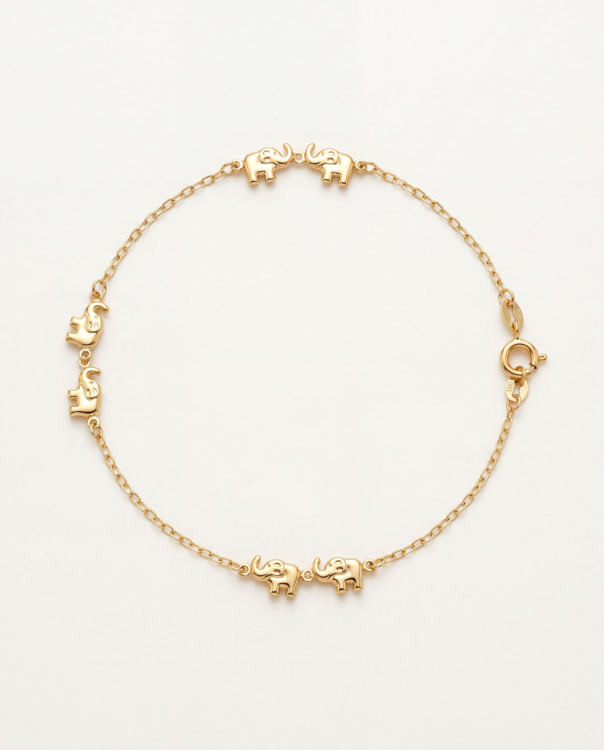 18KT Gold Filled Anklets, Gold Filled Elephant Anklet | 18kt Dainty Charm Jewelry by HAUS OF MONOGRAM