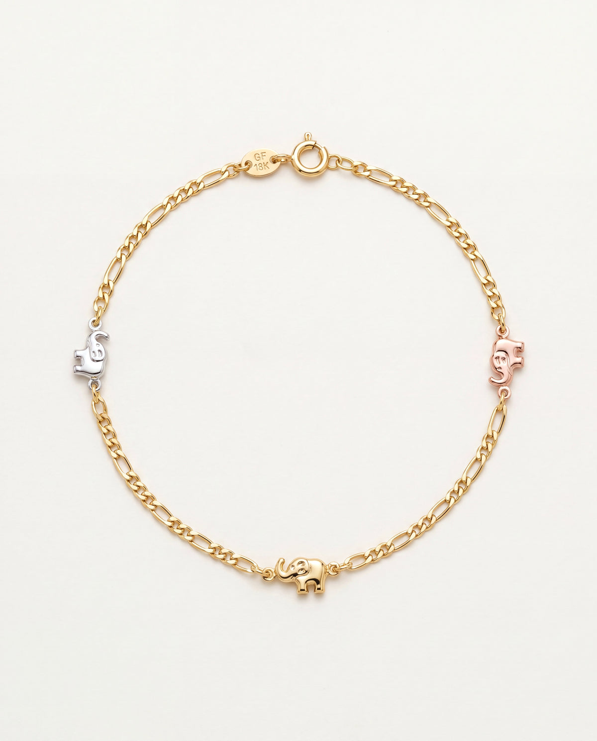 18KT Gold Filled Anklets, Gold Filled Elephant Anklet | 10" Dainty 18kt Good Luck Charm Chain by HAUS OF MONOGRAM