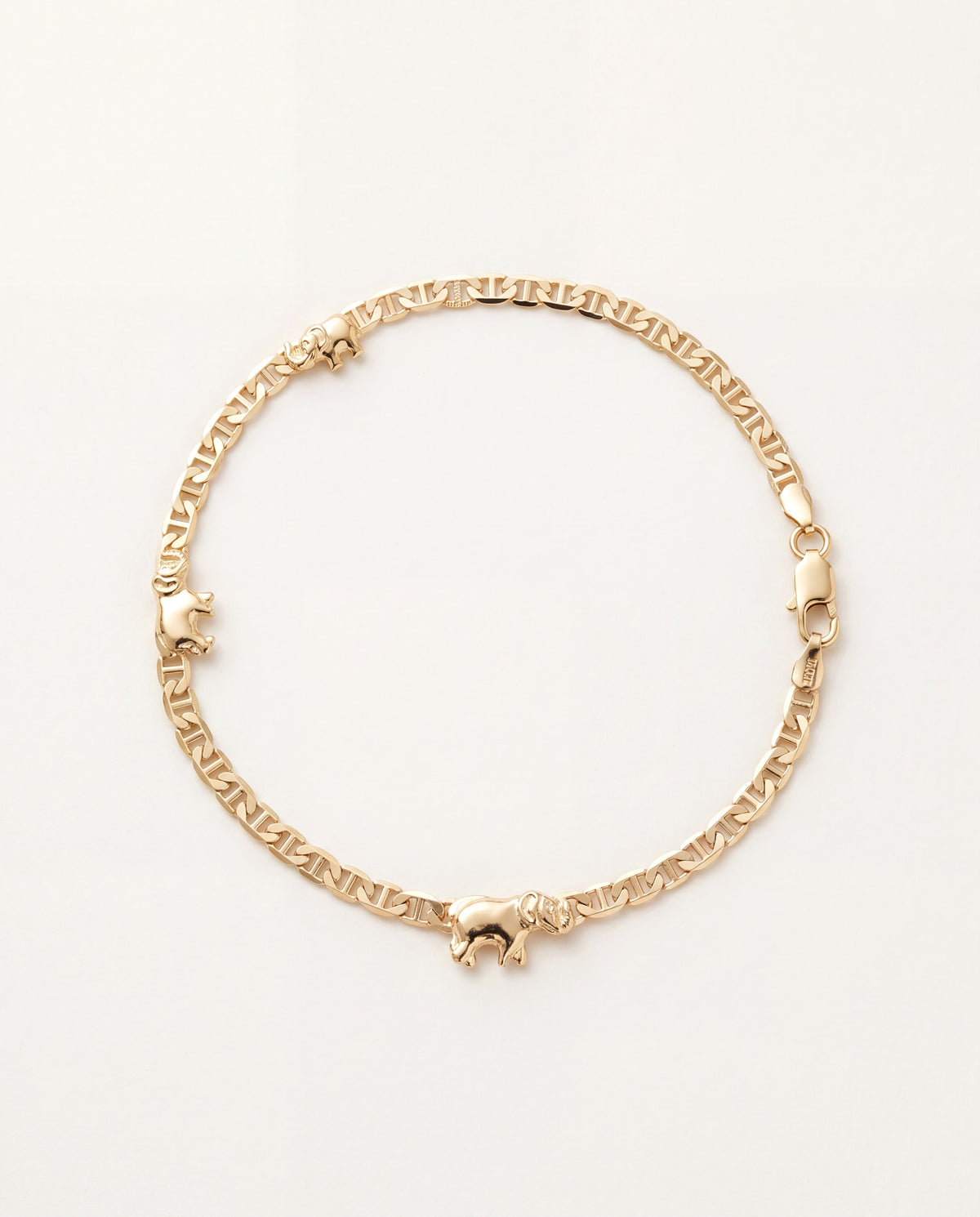 Gold Filled Elephant Bracelet