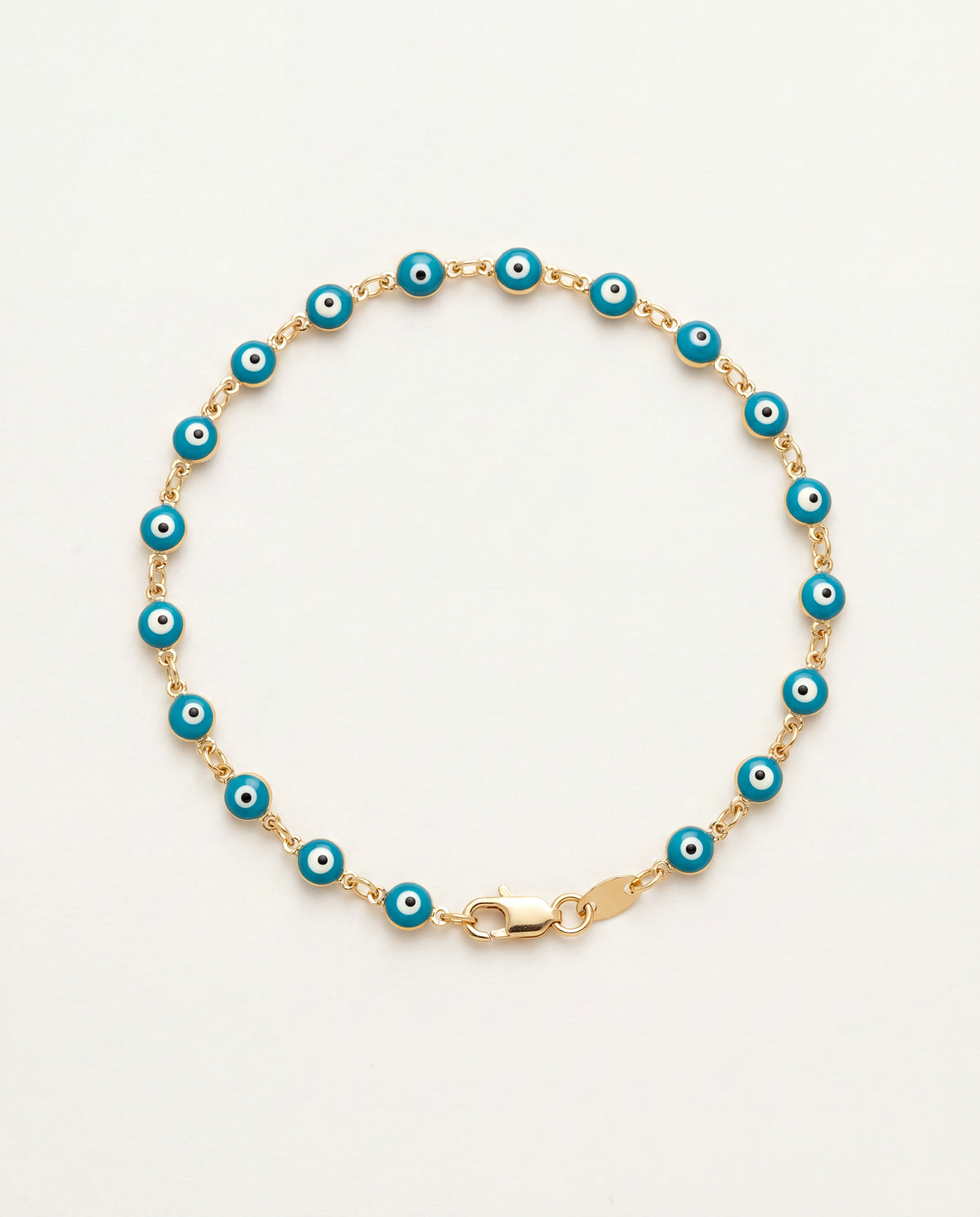 18KT Gold Filled Anklets, Gold Filled Evil Eye Anklet | Adjustable Protection Charm Jewelry by HAUS OF MONOGRAM