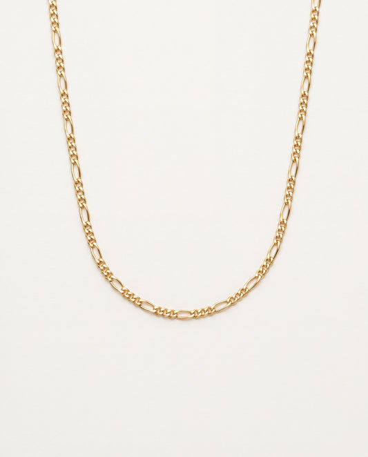18KT Gold Filled Men's Chains, Gold Filled Figaro Chain | 1mm Width | 18–24 Inch Length by HAUS OF MONOGRAM