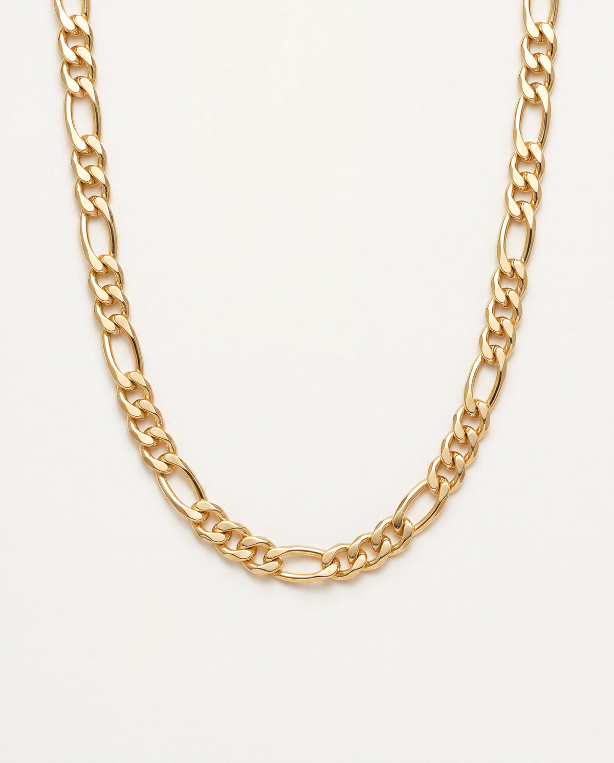 18KT Gold Filled Necklaces, Gold Filled Figaro Chain | 7mm Wide | 20–24 Inch Options by HAUS OF MONOGRAM