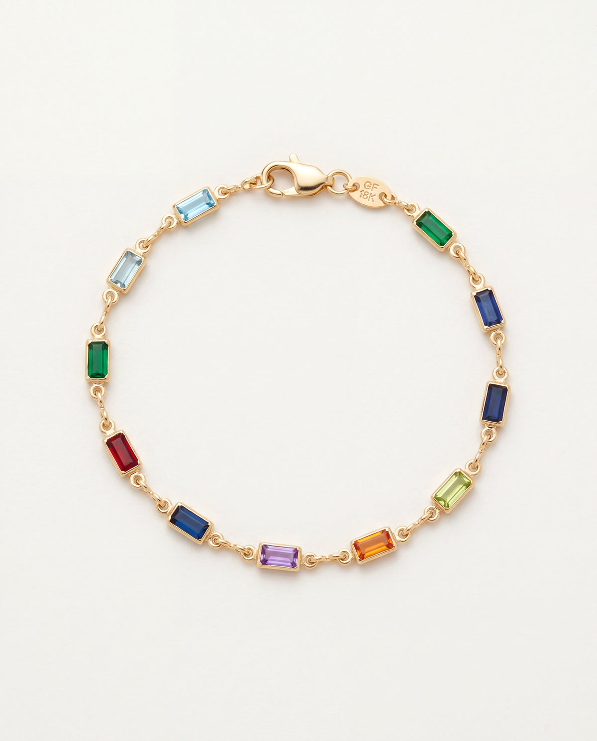 18KT Gold Filled Bracelets, Gold Filled Gemstone Beaded Bracelet | Dainty & Elegant (2.5mm) by HAUS OF MONOGRAM