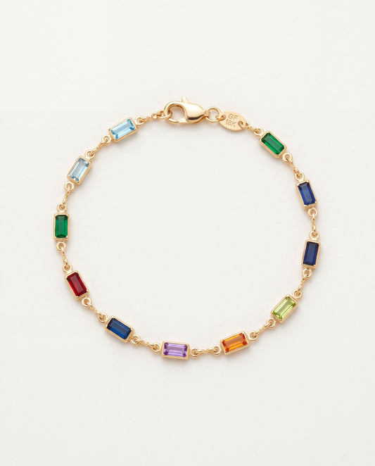 18KT Gold Filled Bracelets, Gold Filled Gemstone Beaded Bracelet | Dainty & Elegant (2.5mm) by HAUS OF MONOGRAM