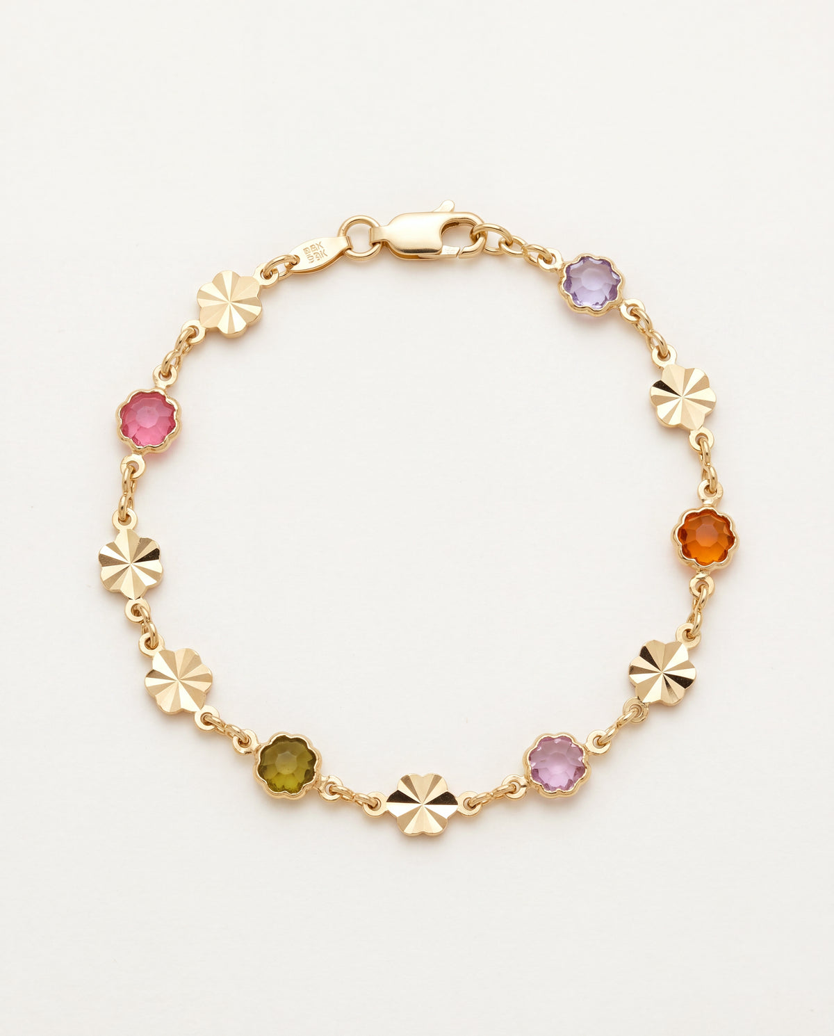 18KT Gold Filled Bracelets, Gold Filled Gemstone Bracelet | 5.5mm Width, Available in 7" or 7.5" by HAUS OF MONOGRAM
