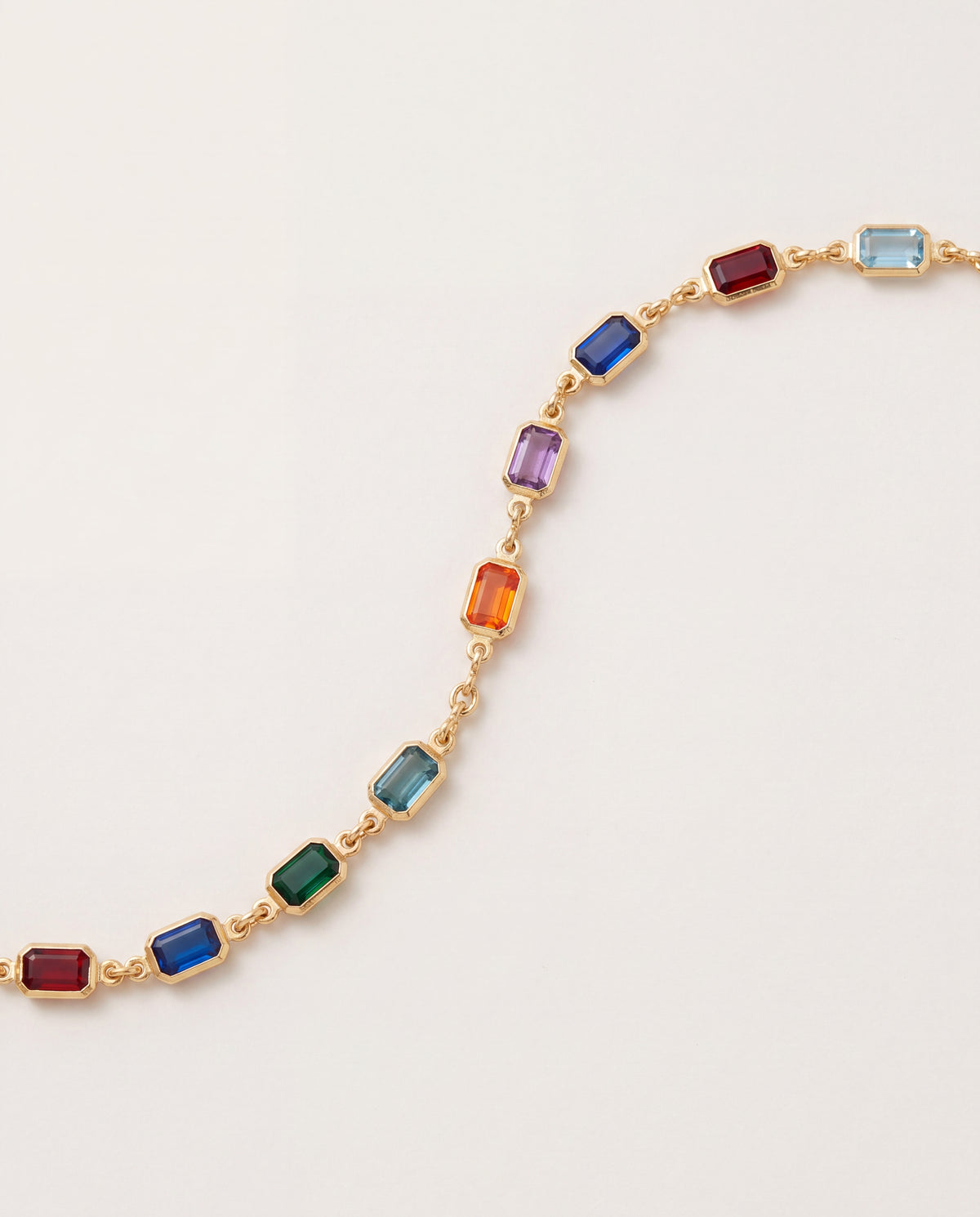 18KT Gold Filled Bracelets, Gold Filled Gemstone Bracelet | Colorful Elegance by HAUS OF MONOGRAM