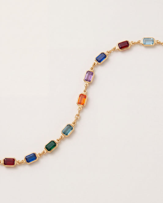 18KT Gold Filled Bracelets, Gold Filled Gemstone Bracelet | Colorful Elegance by HAUS OF MONOGRAM
