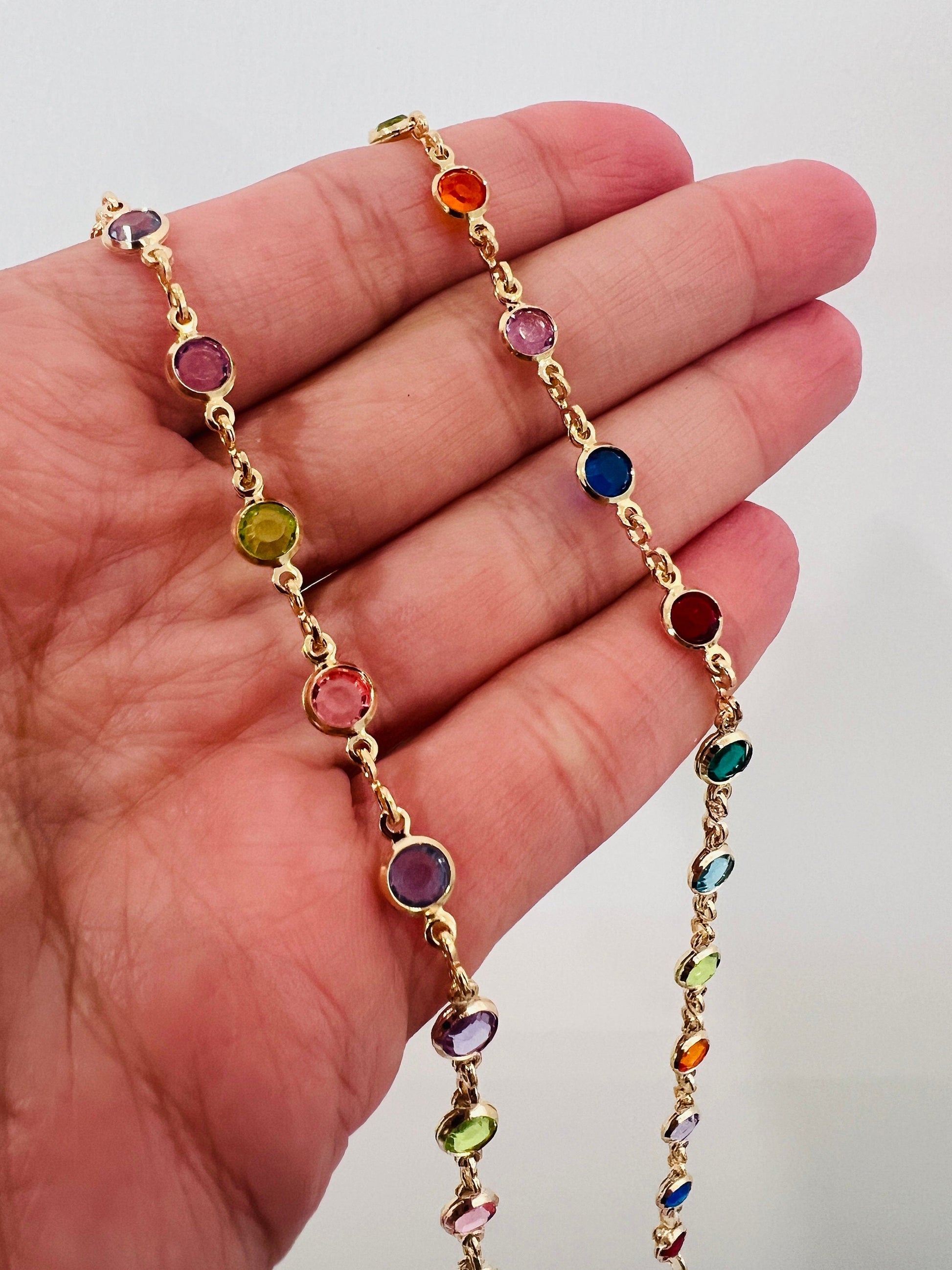 18KT Gold Filled Bracelets, Gold Filled Gemstone Bracelet | Dainty Gold Sparkle Accent by HAUS OF MONOGRAM