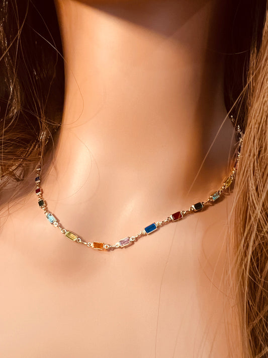 18KT Gold Filled Necklaces, Gold Filled Gemstone Necklace | Dainty Beaded Chain Jewelry by HAUS OF MONOGRAM