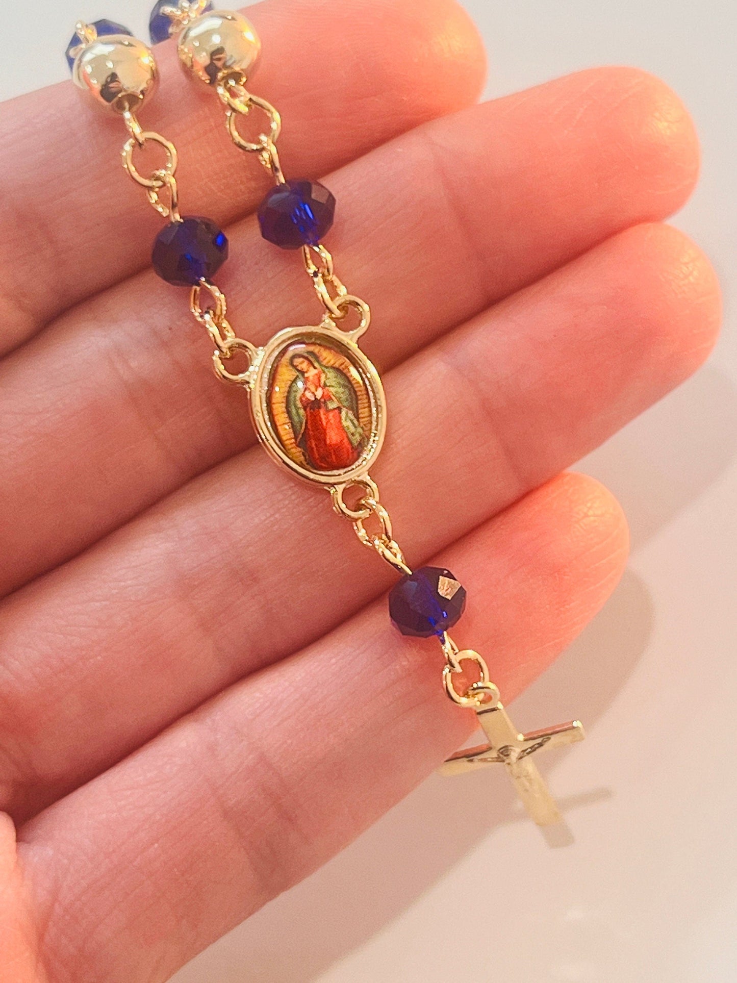 18KT Gold Filled Bracelets, Gold Filled Guadalupe Bracelet | 7.5" Faithful Shine by HAUS OF MONOGRAM
