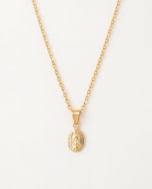 18KT Gold Filled Necklaces, Gold Filled Guadalupe Necklace | Dainty Virgin Mary Charm by HAUS OF MONOGRAM