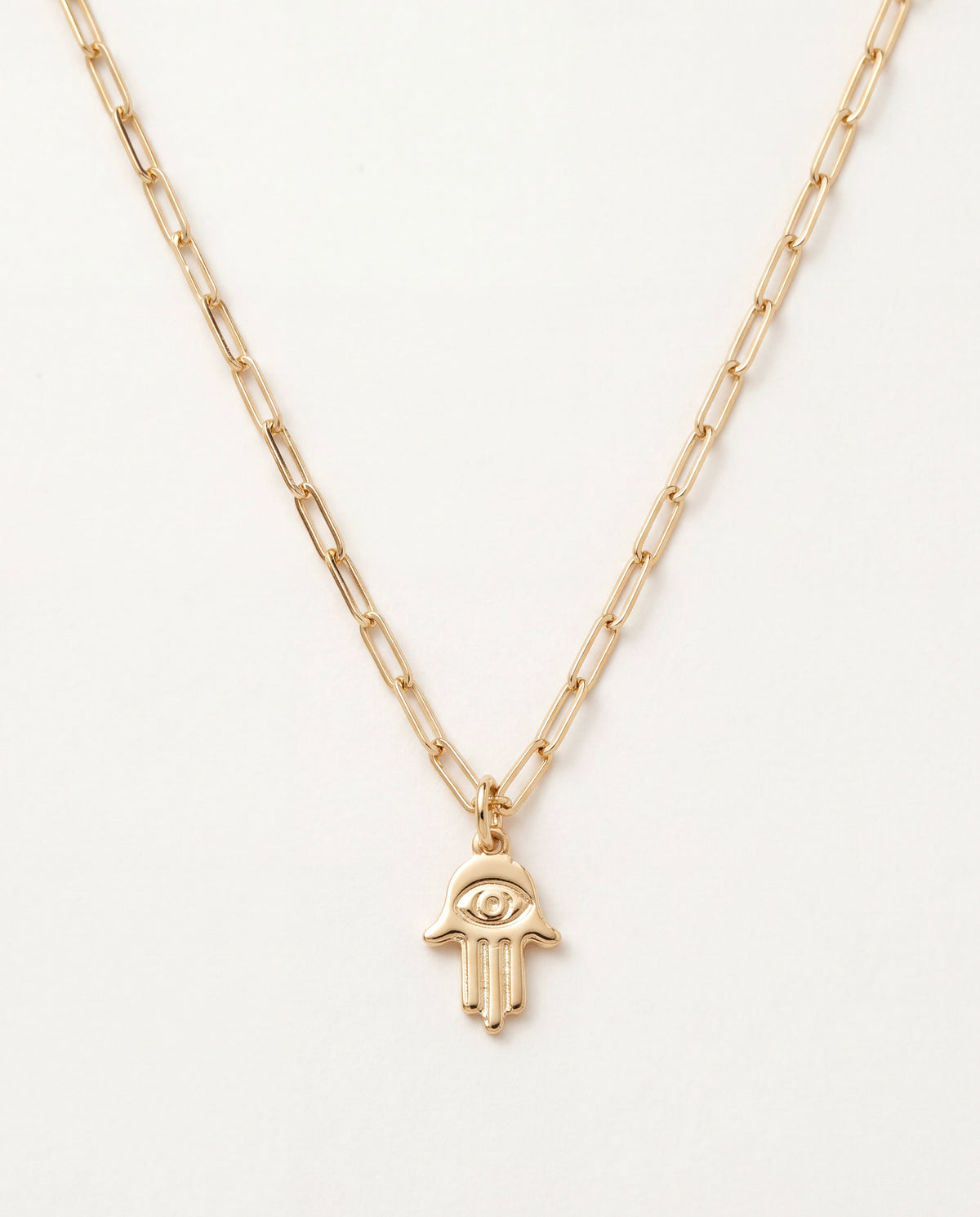 18KT Gold Filled Necklaces, Gold Filled Hamsa Necklace | 18K Unisex Pendant Chain by HAUS OF MONOGRAM