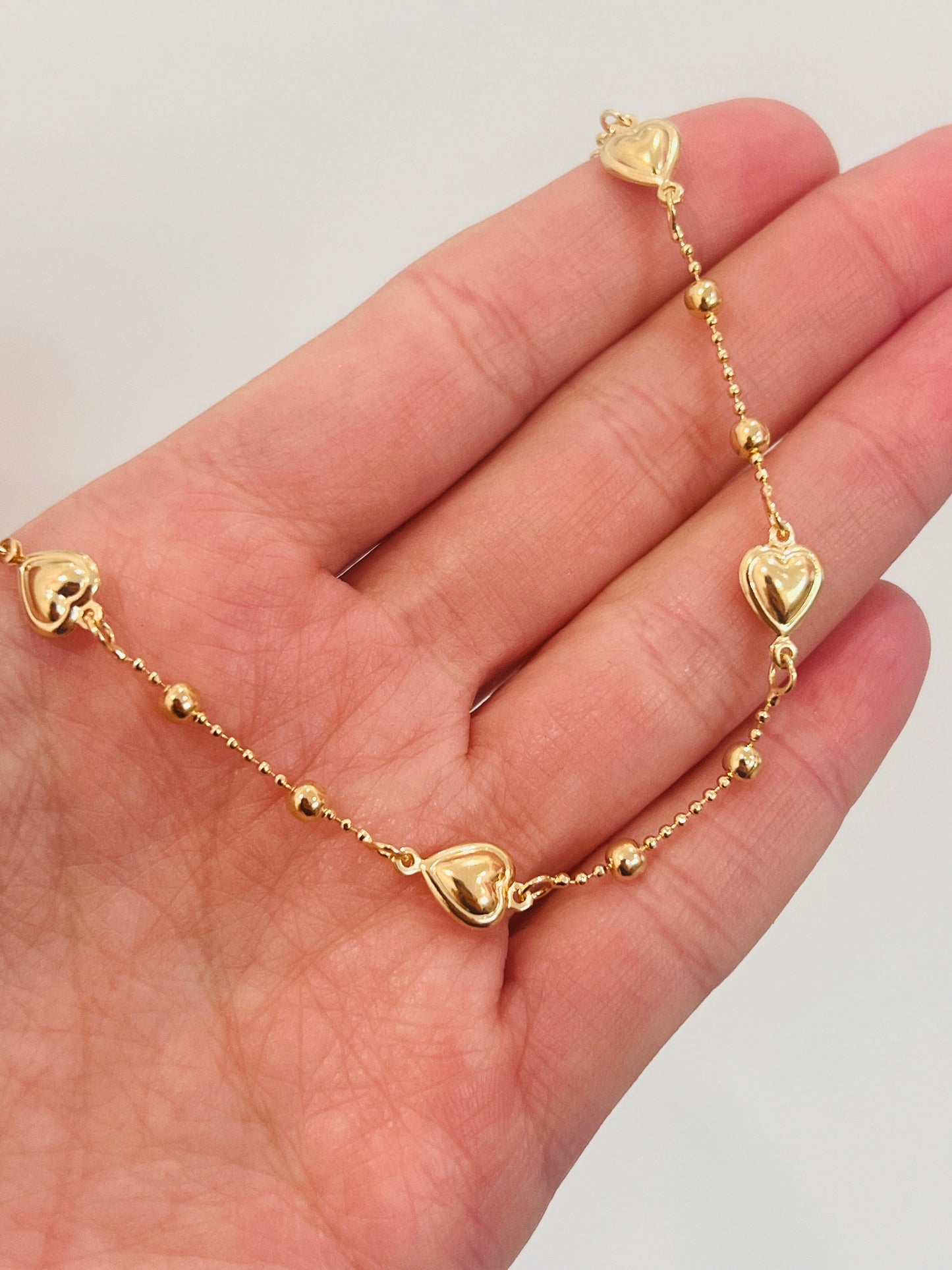 Gold Filled Heart Anklet | Dainty Romance for Everyday Wear by HAUS OF MONOGRAM