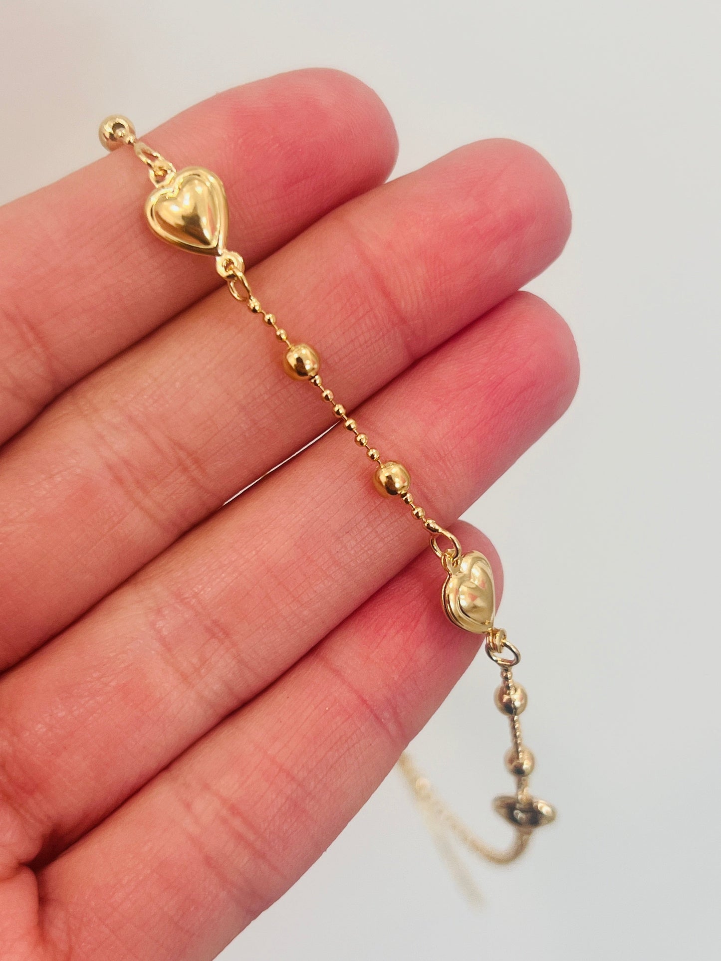 Gold Filled Heart Anklet | Dainty Romance for Everyday Wear by HAUS OF MONOGRAM