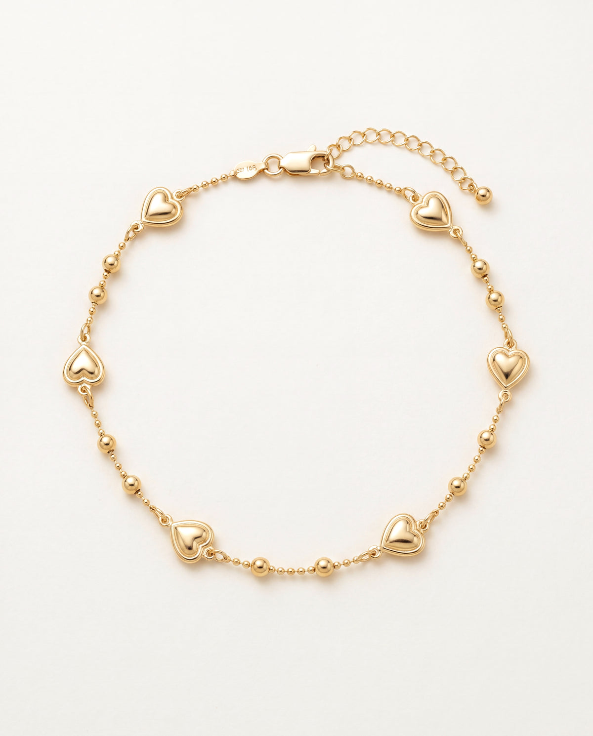 18KT Gold Filled Anklets, Gold Filled Heart Anklet | Dainty Romance for Everyday Wear by HAUS OF MONOGRAM
