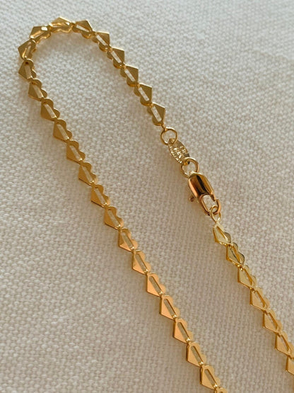18KT Gold Filled Bracelets, Gold Filled Heart Bracelet | Dainty | 7.25" + 2" Ext by HAUS OF MONOGRAM