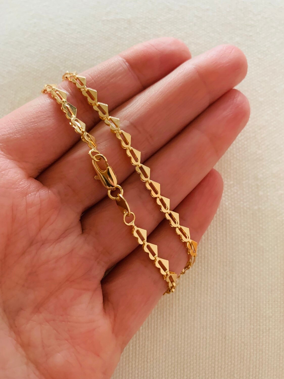 18KT Gold Filled Bracelets, Gold Filled Heart Bracelet | Dainty | 7.25" + 2" Ext by HAUS OF MONOGRAM