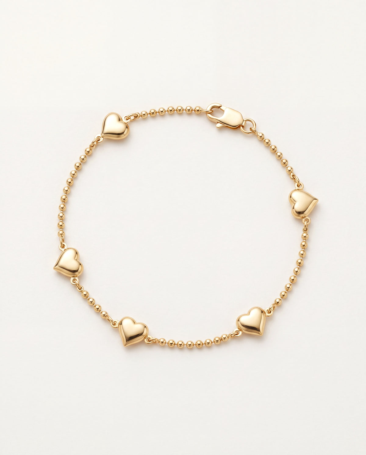 18KT Gold Filled Bracelets, Gold Filled Heart Bracelet | Dainty Gold Jewelry by HAUS OF MONOGRAM