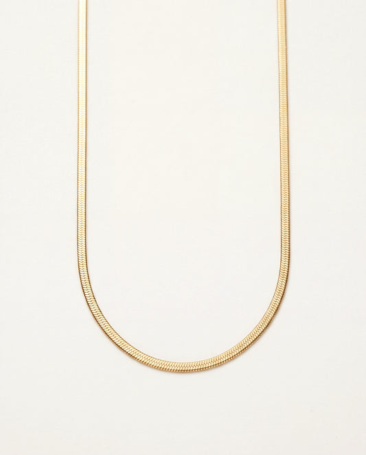 18KT Gold Filled Necklaces, Gold Filled Herringbone Necklace | 1.5mm Chain | 14" to 18" Length by HAUS OF MONOGRAM
