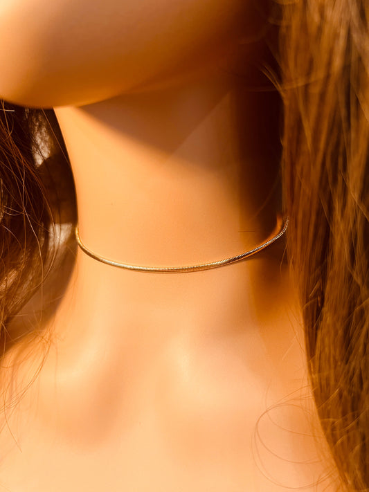 Gold Filled Herringbone Necklace | 1.5mm Chain | 14" to 18" Length by HAUS OF MONOGRAM - Necklaces, 14”, HOM-1-1515-14