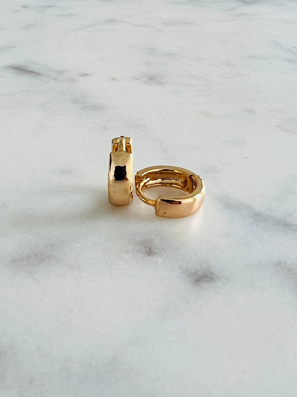 18KT Gold Filled Earrings, Gold Filled Hoop Earrings | Classic 10mm Everyday Pair by HAUS OF MONOGRAM