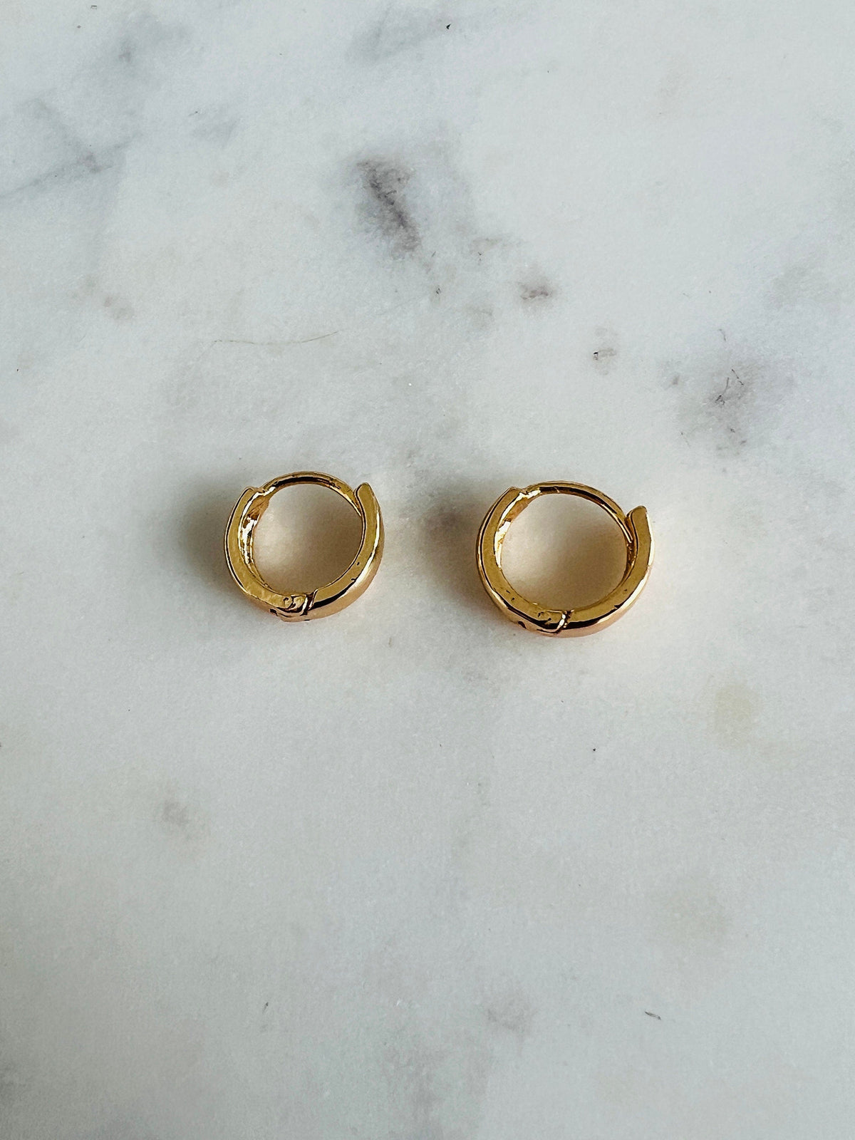18KT Gold Filled Earrings, Gold Filled Hoop Earrings | Classic 10mm Everyday Pair by HAUS OF MONOGRAM