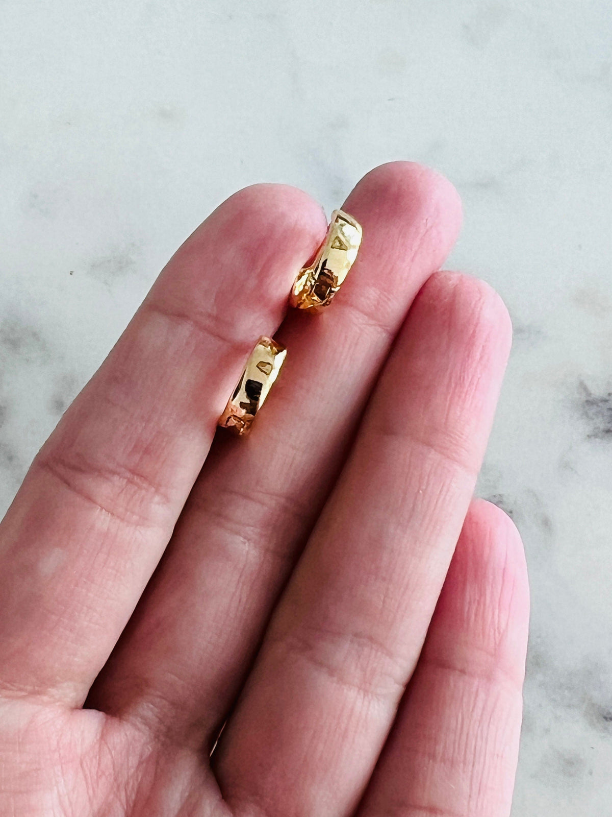 18KT Gold Filled Earrings, Gold Filled Hoop Earrings | Classic 10mm Everyday Pair by HAUS OF MONOGRAM