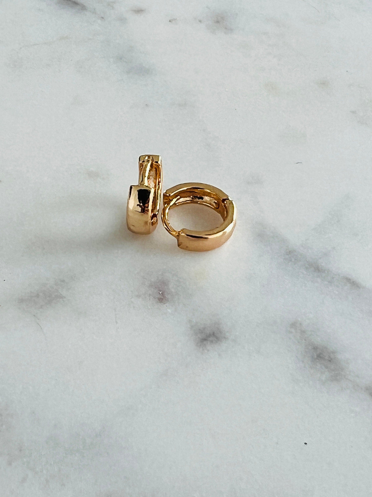 18KT Gold Filled Earrings, Gold Filled Hoop Earrings | Classic 10mm Everyday Pair by HAUS OF MONOGRAM