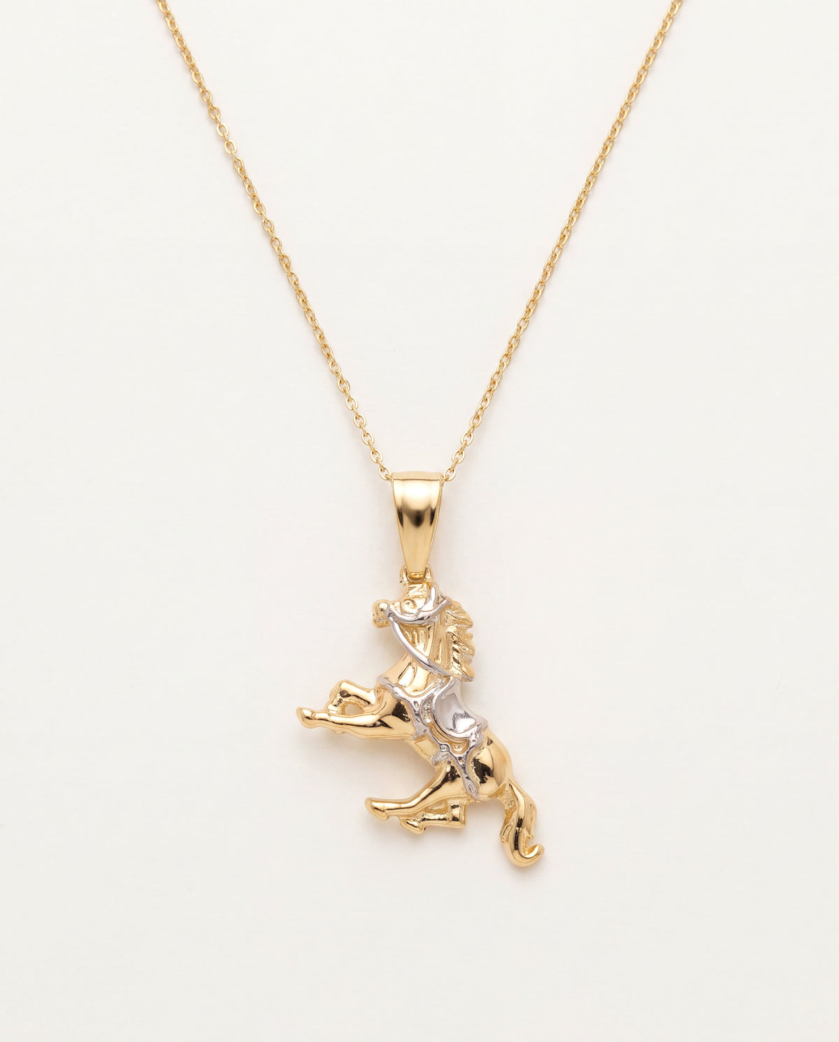18KT Gold Filled Necklaces, Gold Filled Horse Pendant Necklace | Bold Western-Inspired Charm by HAUS OF MONOGRAM