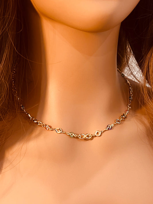 18KT Gold Filled Necklaces, Gold Filled Infinity Necklace | Gemstone | 16–18.5 Inch by HAUS OF MONOGRAM
