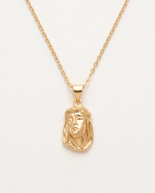 18KT Gold Filled Necklaces, Gold Filled Jesus Pendant Necklace | Faith-Inspired Keepsake by HAUS OF MONOGRAM