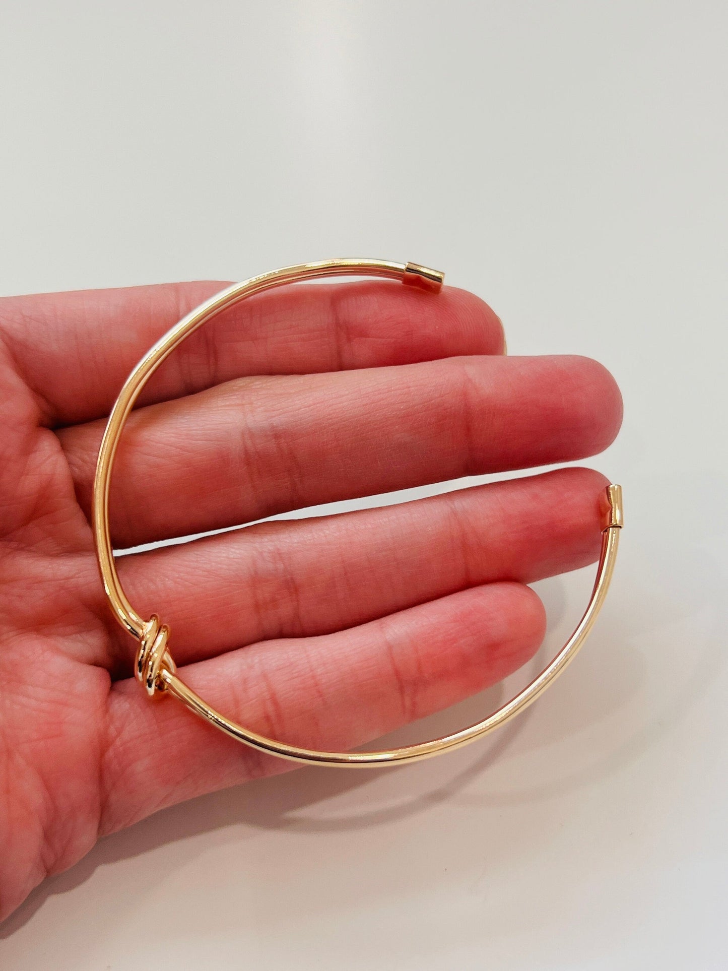 18KT Gold Filled Bangles, Gold Filled Knot Bangle | Minimalist Stackable Bracelet by HAUS OF MONOGRAM