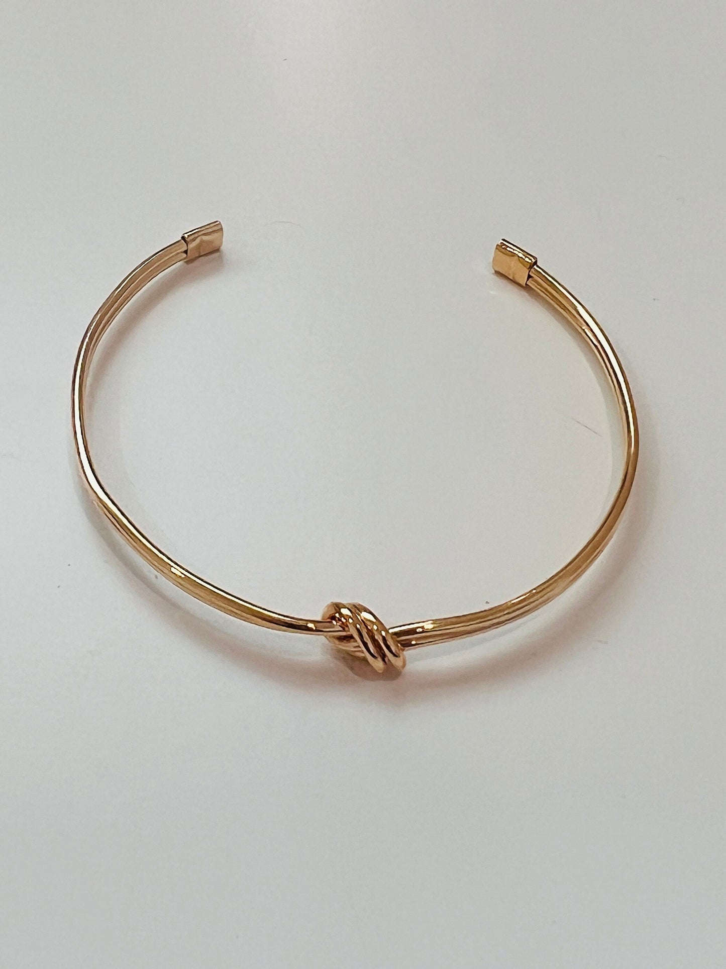 18KT Gold Filled Bangles, Gold Filled Knot Bangle | Minimalist Stackable Bracelet by HAUS OF MONOGRAM